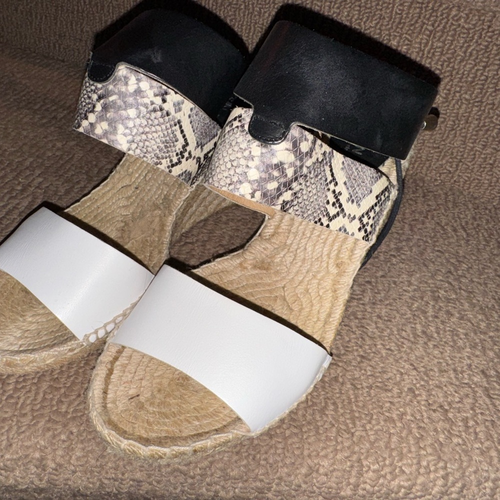 Stylish Black and White Espadrille Sandals